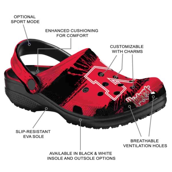 custom nebraska cornhuskers paint splatter graphics crocs new arrival