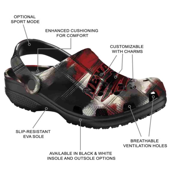 custom nevada wolf pack plaid fusion clog new arrival