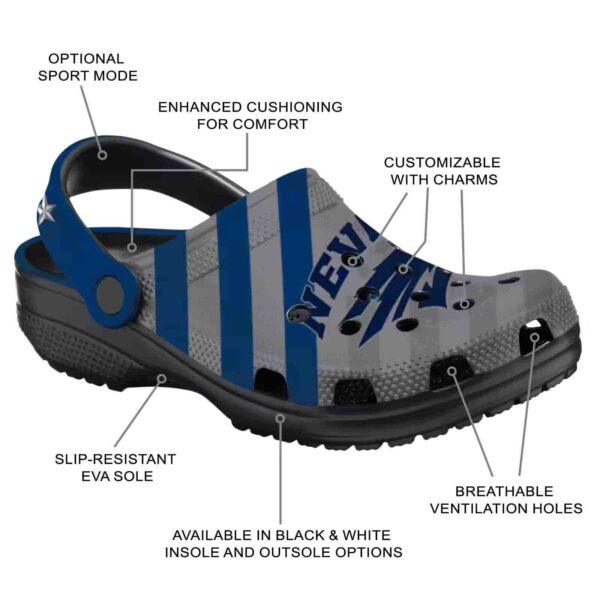 custom nevada wolf pack star spangled graphic clog new arrival