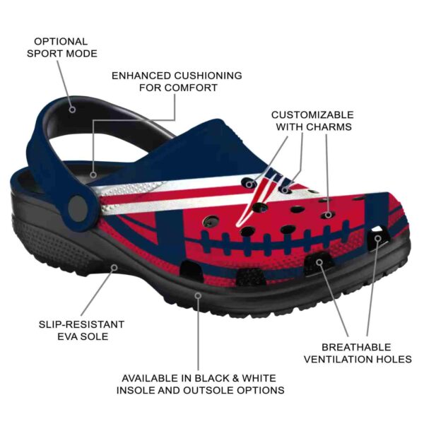 custom new england patriots football motif crocs new arrival