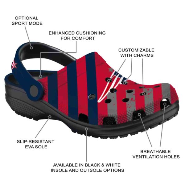 custom new england patriots star spangled graphic crocs new arrival