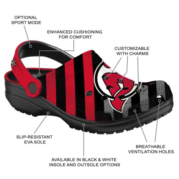 custom new jersey devils star spangled graphic clog new arrival