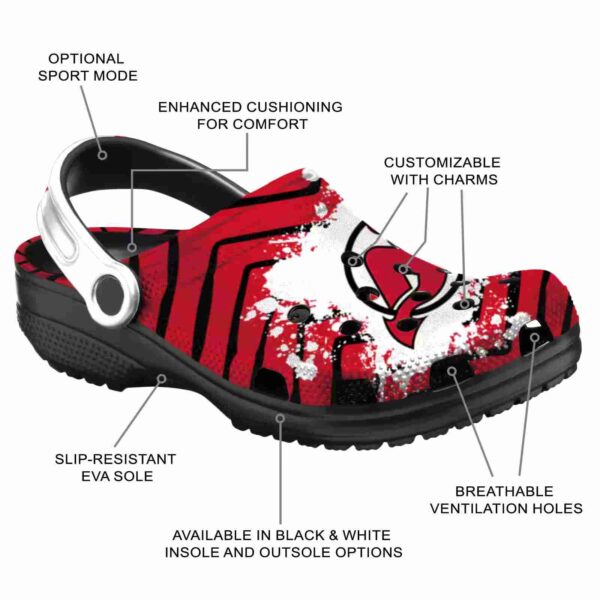 custom new jersey devils zigzag paint burst clog new arrival