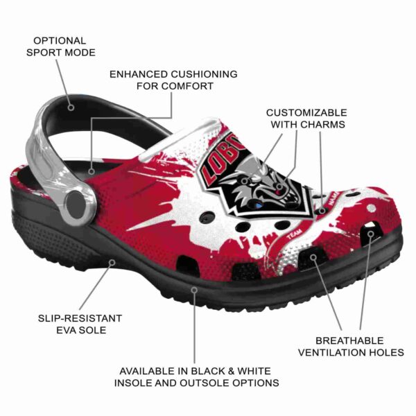 custom new mexico lobos splatter pattern clog new arrival