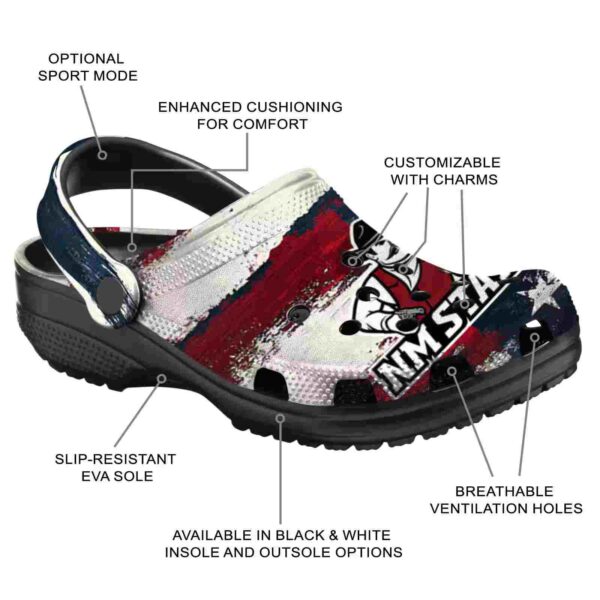 custom new mexico state aggies patriotic stripes clog new arrival