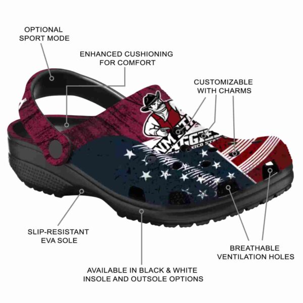 custom new mexico state aggies star spangled side pattern clog new arrival