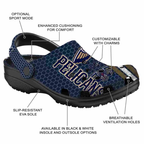 custom new orleans pelicans contrasting stripes clog new arrival