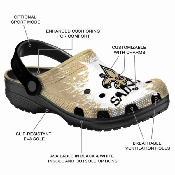 custom new orleans saints splash art crocs new arrival