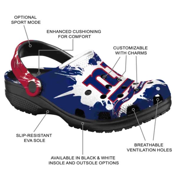custom new york giants splatter pattern crocs new arrival
