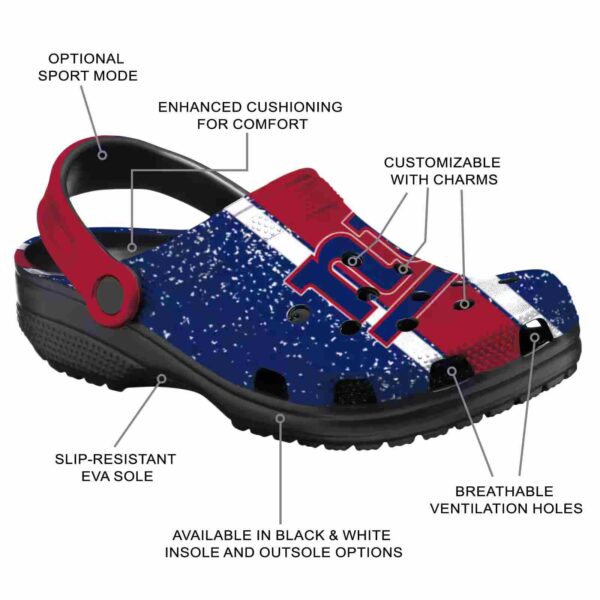 custom new york giants vertical stripes crocs new arrival