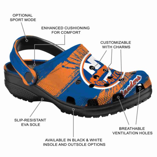 custom new york islanders paint splatter graphics clog new arrival