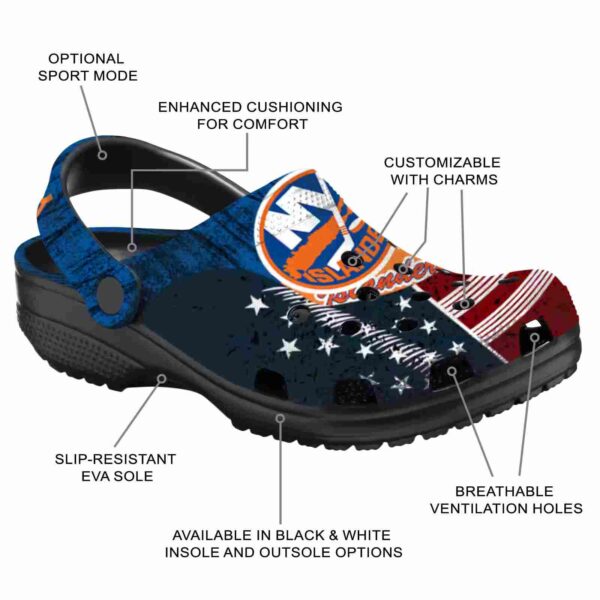 custom new york islanders star spangled side pattern clog new arrival