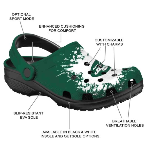 custom new york jets splatter background crocs new arrival