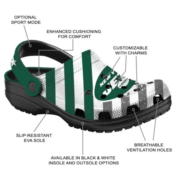 custom new york jets star spangled graphic crocs new arrival