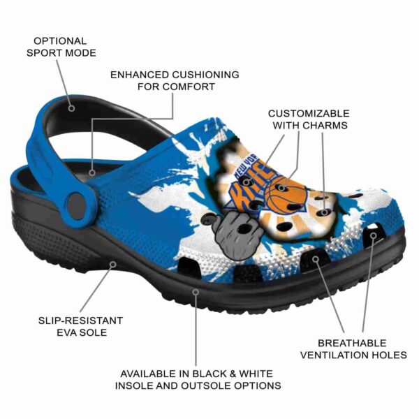 custom new york knicks gripping hand crocs new arrival