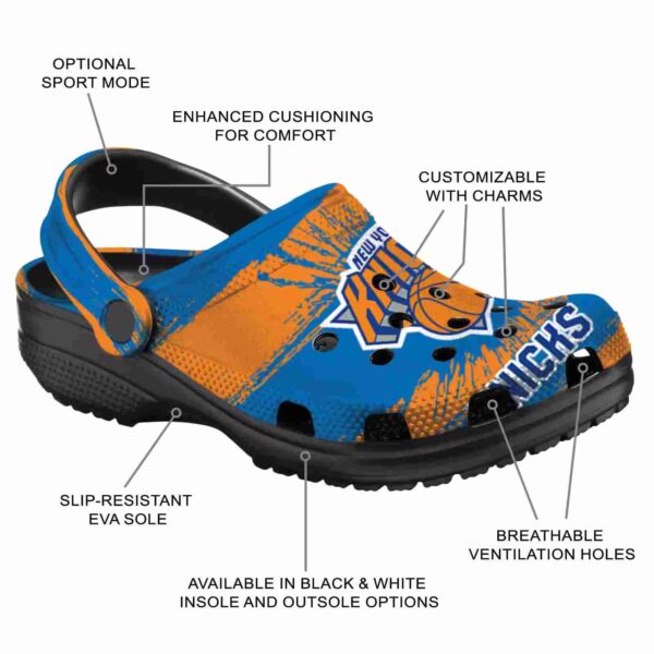 custom new york knicks paint splatter graphics crocs new arrival