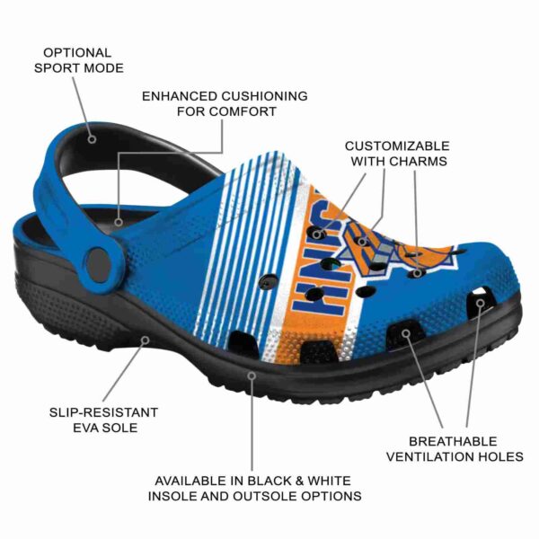 custom new york knicks vibrant dual tone crocs new arrival