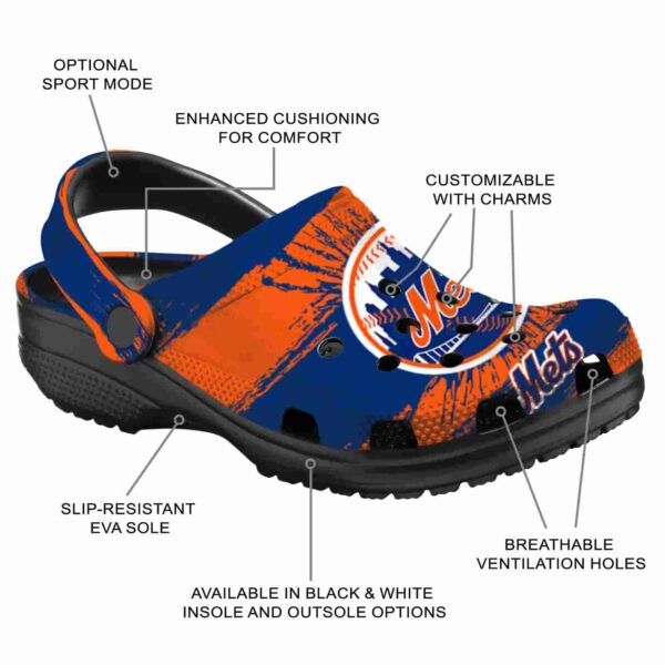 custom new york mets paint splatter graphics crocs new arrival