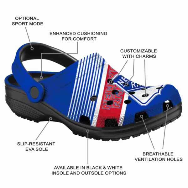 custom new york rangers vibrant dual tone clog new arrival
