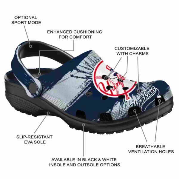 custom new york yankees paint splatter graphics crocs new arrival