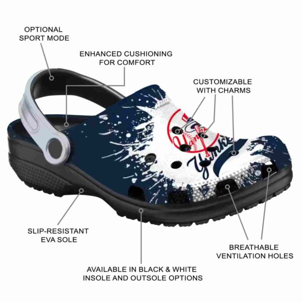 custom new york yankees splash art crocs new arrival