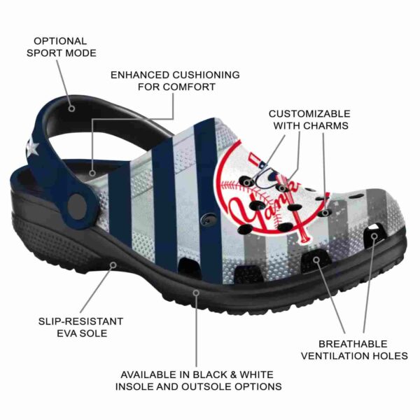 custom new york yankees star spangled graphic crocs new arrival