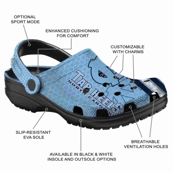custom north carolina tar heels contrasting stripes crocs new arrival