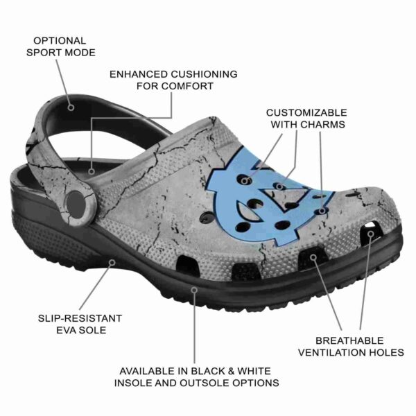 custom north carolina tar heels cracked texture crocs new arrival