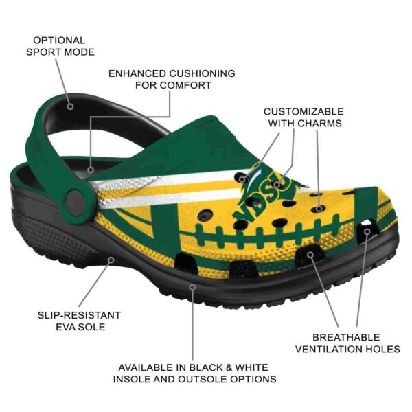 custom north dakota state bison football motif clog new arrival