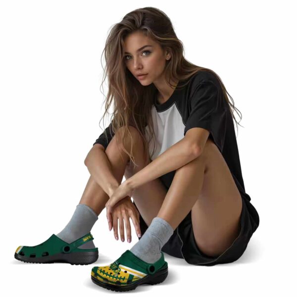 custom north dakota state bison football motif clog premium grade