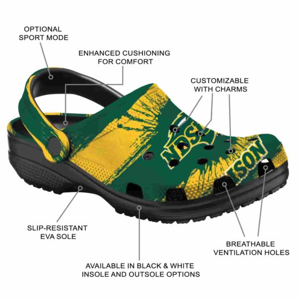 custom north dakota state bison paint splatter graphics clog new arrival