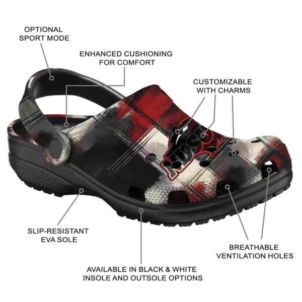 custom north dakota state bison plaid fusion clog new arrival