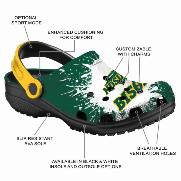 custom north dakota state bison splash art clog new arrival
