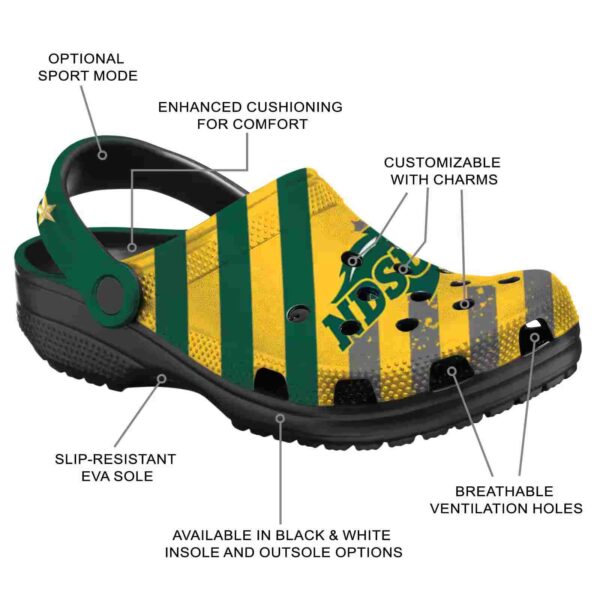 custom north dakota state bison star spangled graphic clog new arrival