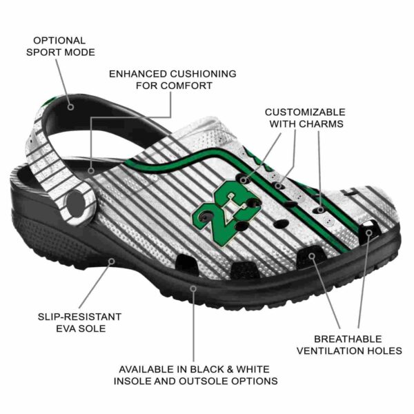 custom north texas mean green pinstripe pattern clog new arrival