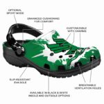 custom north texas mean green splatter pattern clog best selling