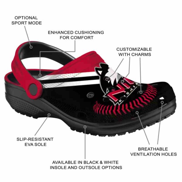custom northern illinois huskies baseball motif clog new arrival
