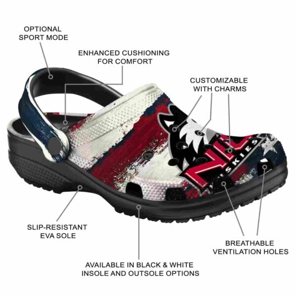 custom northern illinois huskies patriotic stripes clog new arrival