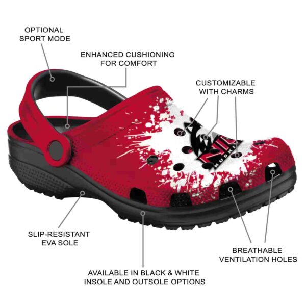 custom northern illinois huskies splatter background clog new arrival