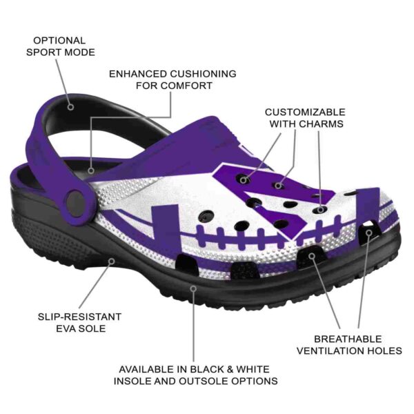 custom northwestern wildcats football motif clog new arrival