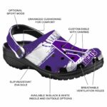 custom northwestern wildcats paint splatter graphics clog best selling