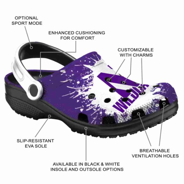 custom northwestern wildcats splash art clog new arrival