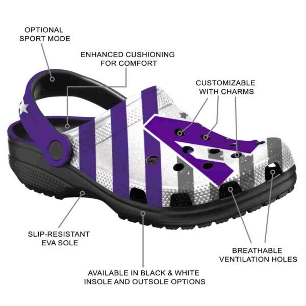 custom northwestern wildcats star spangled graphic clog new arrival