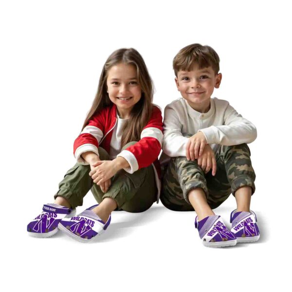 custom northwestern wildcats vibrant dual tone clog fashion forward