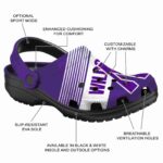 custom northwestern wildcats vibrant dual tone clog best selling