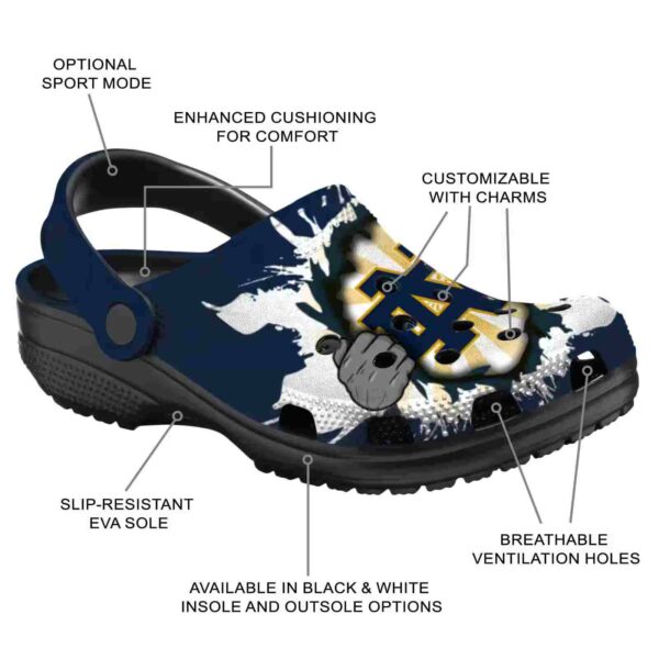 custom notre dame fighting irish gripping hand crocs new arrival