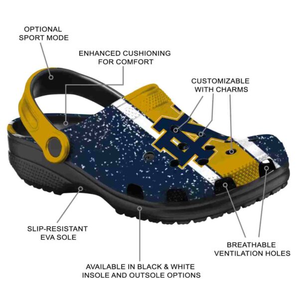 custom notre dame fighting irish vertical stripes crocs new arrival