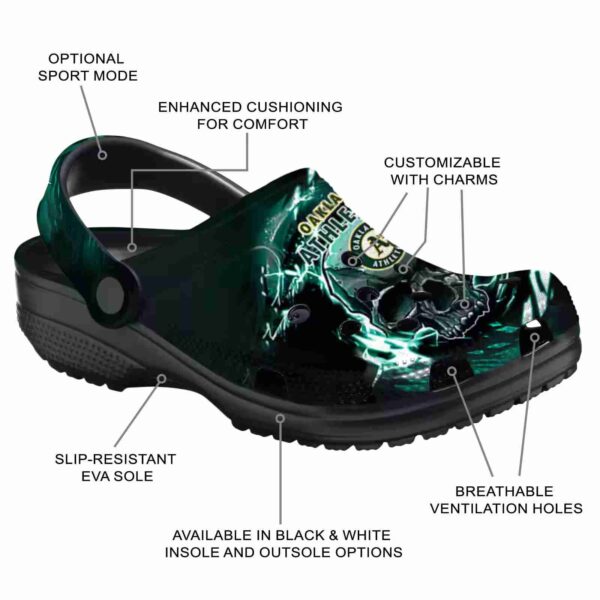 custom oakland athletics gothic skull crocs new arrival