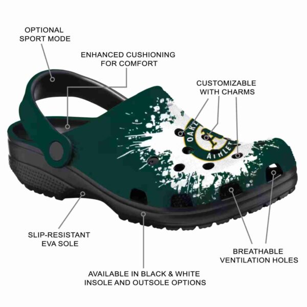 custom oakland athletics splatter background crocs new arrival