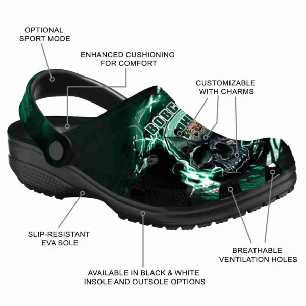 custom ohio bobcats gothic skull clog new arrival